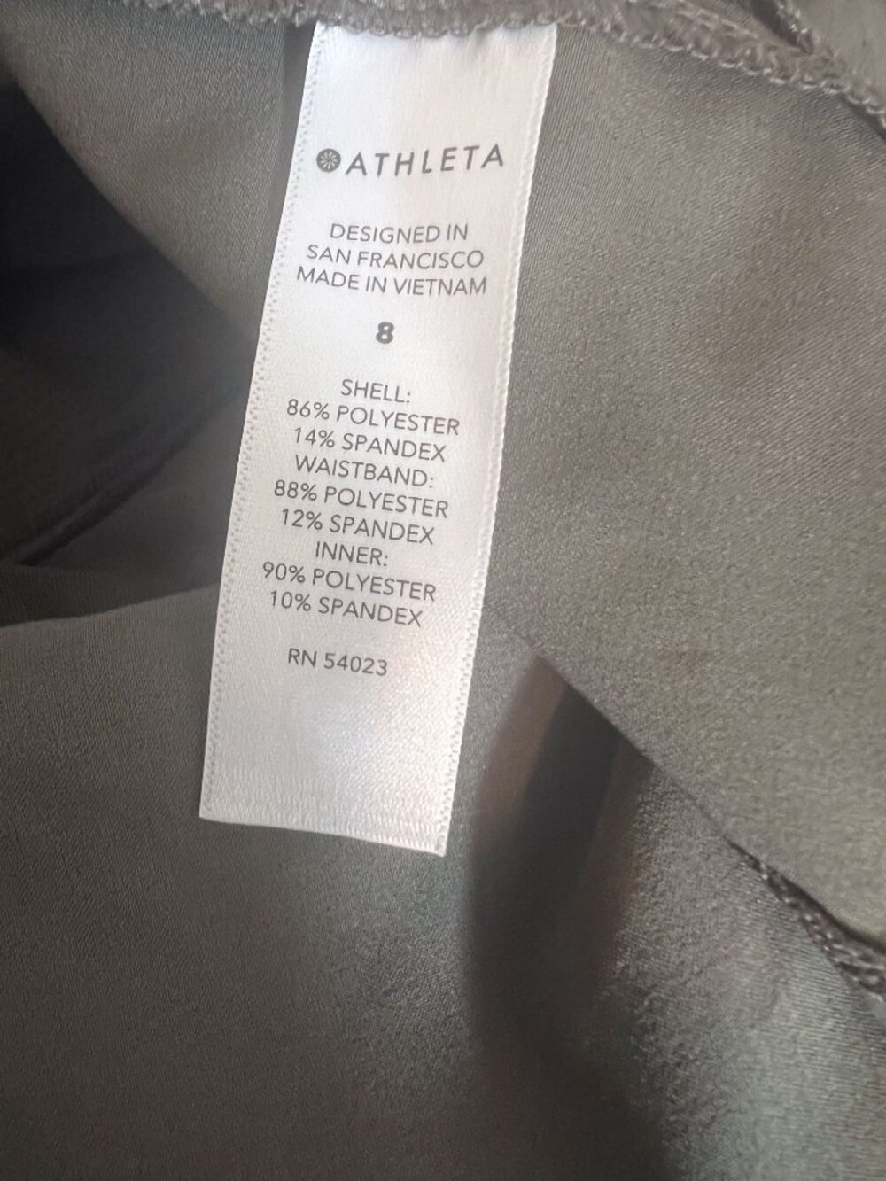Athleta Soho Skort Mountain Olive Green Packable Travel Hiking Skirt Size 8 - Picture 13 of 14